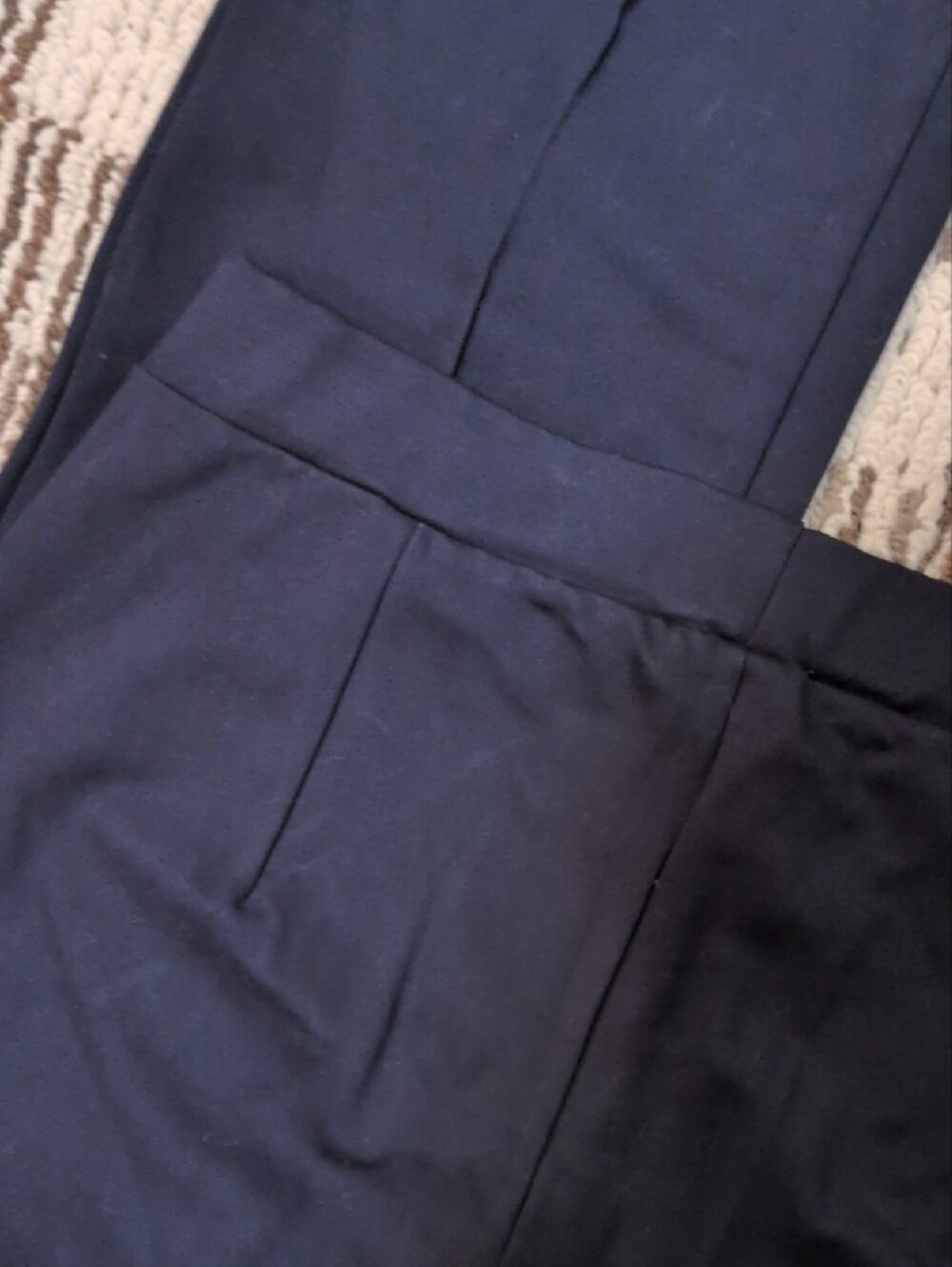 Women's Wide-Leg Pull-On Pants in Navy Blue. - Picture 6 of 7